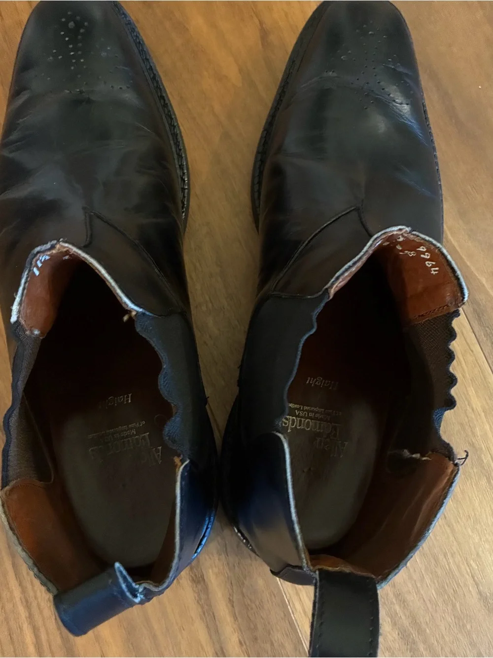 Men's Black Leather Chelsea Boots - Classic Slip-On Style